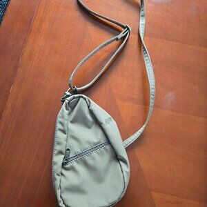 AMERIBAG Mini Baglett Healthy Back Bag Sling 8" Purse Shoulder brown new